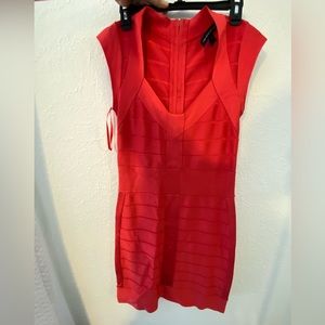 French Connection Coral Bandage Dress Size 8